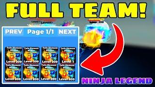 0 Elite Vortex To a FULL TEAM Of Elite Vortex in Ninja Legend ~ Roblox