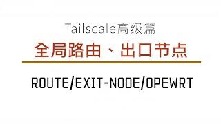 Tailscale高级用法route与exit-node实现局域网穿透与代理出口功能