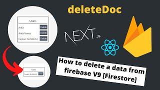 How to delete a data from firebase V9 Firestore | 2022