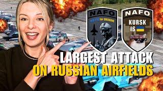 LARGEST DRONE ATTACK ON RUSSIA: 4 AIRBASES IN KURSK, VORONEZH, SAVASLEYKA Vlog 775: War in Ukraine