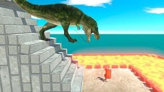 Dangerous Unstable Stairs and Lava Trap - Animal Revolt Battle Simulator