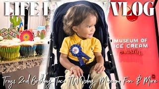 Vlog  Happy 2nd Birthday Baby Boy, Taco TWOsday, Museum Of Ice Cream, Mom Chats & More