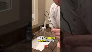 DIY Hack to Clear Clogged Drain #shorts #diy