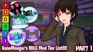 KaneMonger Ranking DDLC MODS!!!! - Part 1 [ DDLC Tier List ]