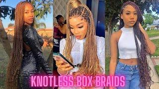 Watch Black Women Do Knotless Braids ️2022