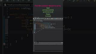 How to find common  element in array