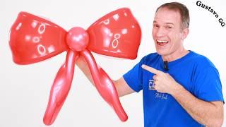 How to Make a Balloon Bow  Balloon Twisting and Balloon Decoration  Balloon Ribbon  Gustavo gg