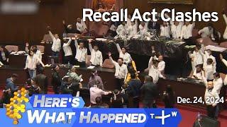 Recall Act Clashes, Here's What Happened - Saturday, December 21, 2024 | TaiwanPlus News