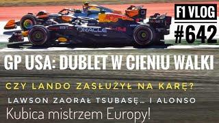 F1 Vlog: GP USA – Dublet w cieniu kary. Czy Norris zasłużył? Kubica mistrzem Europy (wywiad)!