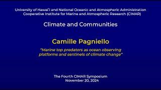 “Marine top predators as ocean observing platforms and sentinels of climate change”