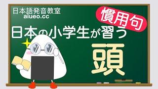 【日文慣用句】【頭】日本小學生必學的日常用語解說及例句朗讀練習（日文自學教程）JLPT