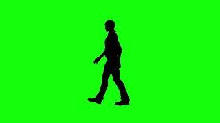 Man walking Green Screen background