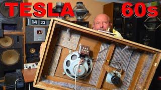 Vintage Rare Unique TESLA DIXI BOOKSHELF SPEAKERS ARS 738 BASS SPEAKER ARZ 669 TWEETER ARV 261