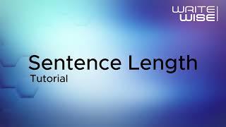 WriteWise Sentence Length Tutorial