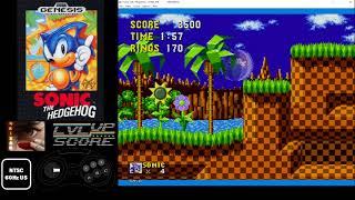 DEMO - Sonic The Hedgehog - Megadrive - Green Hill Zone Act 1 : 38600pts (217 rings)