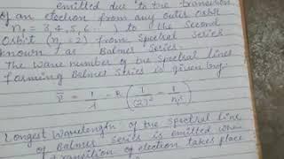Class 12 the line spectra of the hydrogen atom