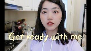 GRWM|第一次镜头前化妆就踩雷了！|在家上学vlog