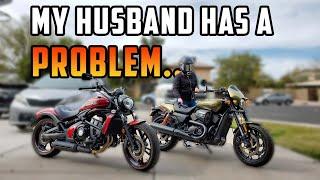 My Husband's Addiction... Garage Tour of The Motorcycle Collection!
