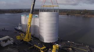 Drone footage - 6 x 1000 m3 storage tanks - Gpi Tanks