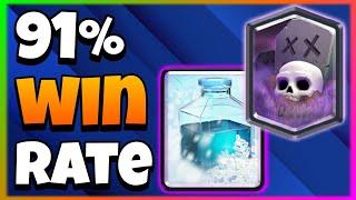 91% WIN RATE! BEST GRAVEYARD FREEZE DECK — Clash Royale