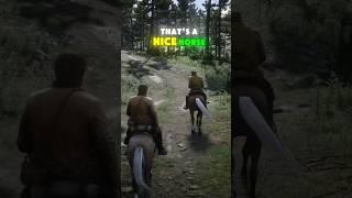 Nice horse. Funny Red Dead Redemption 2 (RDR2) NPC Conversation. #rdr2shorts #rdrd2 #reddeadfunny