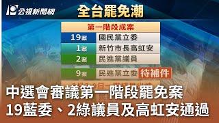 中選會審議第一階段罷免案 19藍委、2綠議員及高虹安通過｜20250303 公視中晝新聞