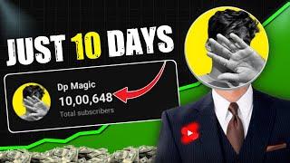 1 Million Subscribers in just 10 Days  |Faceless YouTube Channel Ideas to Grow & Earn Fast In 2024