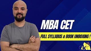 CET Full Syllabus! Brown Books Unboxing! MBA CET 2025