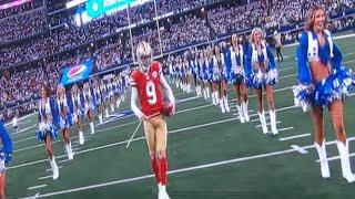 2021 Dallas Cowboys cheerleaders perform thunderstruck pregame 1/16/22