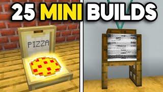 25 Mini Build Hacks in Minecraft!