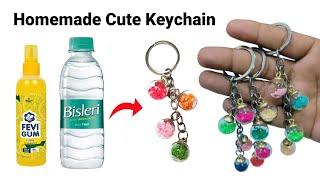 How to make Keychain at home/Homemade bottle Keychain/DIY Gift Keychain/bts Keychain/Cute Keychain