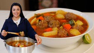 CALDO de ALBÓNDIGAS recipe video | Mexican Meatball SOUP