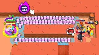 BEST TANK ASH's HYPERCHARGE vs NOOBS in TROLL MAP  Brawl Stars 2024 Funny Moments, Fails ep.1485