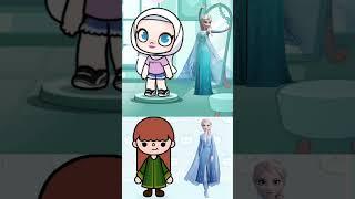 Avatar World vs Toca Boca/Elsa from the Frozen cartoon  #elsa #frozen #disney