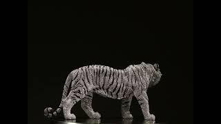 Albino Royal Bengal Tiger Sculpture Clarita Brinkerhoff