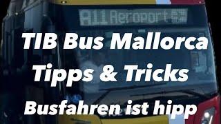 Busfahrt auf Mallorca  weniger bezahlen  Tipps und Tricks  Flughafen nach Paguera  TIB Bus A11