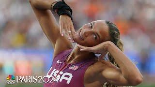 USA's Anna Hall's strong 200m gives her lead into final half of Heptathlon at Worlds | NBC Sports