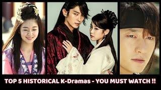 top 5 Korean historical dramas !! you need to watch