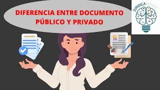 DIFERENCIA ENTRE DOCUMENTO PÚBLICO Y PRIVADO