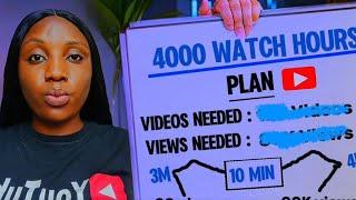 Get 1000 Subscribers and 4000 Watch hours