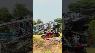 Best Rice Combine Harvester Machine Working Skills - Harvester Machine In Cambodia