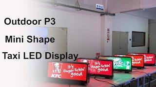 NSELED Outdoor P3 Mini Shape Taxi Top LED Display Screen/Car Top LED Display