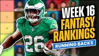 Week 16 Fantasy Football Rankings & Tiers | Running Backs Start/Sit Lineup Advice (2024)