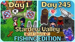 I played 245 days of Stardew Valley as a FISHER and achieved PERFECTION! - FULL MOVIE