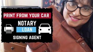 Mobile Notary Loan Signing Agent Mobile Office - How to Print Loan Documents from Your Car