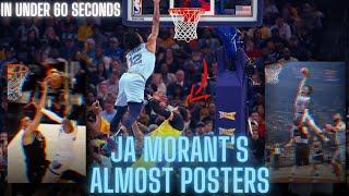 Ja Morant's ALMOST Posters In Under 60 Seconds #shorts