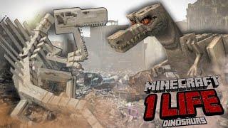 1 LIFE CHALLENGE MINECRAFT DINOSAURS! (Season 2!) 【Minecraft】