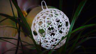 Lace Crochet Christmas Ball Tutorial