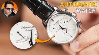 FORSINING Automatic Watch with Power Reserve Indicator (self wind and manual wind)