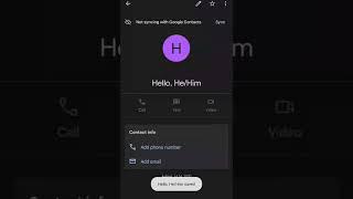 How to add pronouns to contacts